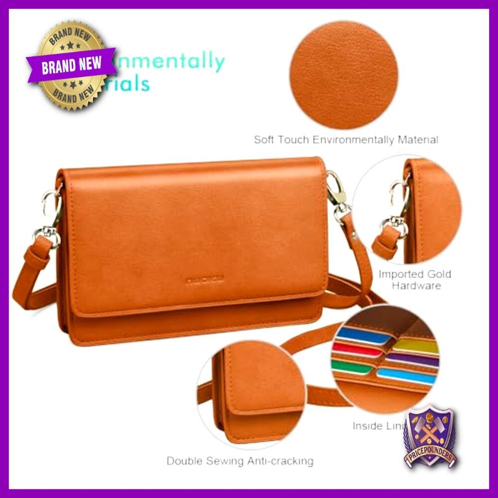 Small Crossbody Bag Cellphone Purse Wallet RFID Card Slots Adjustable Straps - Picture 5 of 7